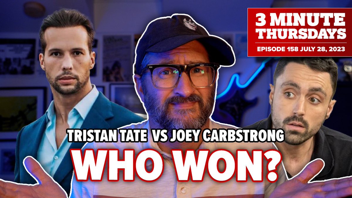 Street outreacher Joey Cabrstrong went up against alpha male extraordinaire and sex trafficking defendant Tristan Tate in a debate about veganism. 

I watched it so you don't have to.  You're welcome.

Episode 158 - out now!