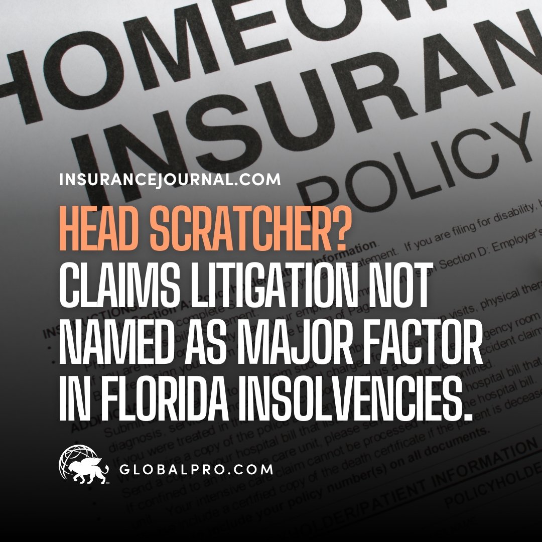 Despite years of complaints from Florida property insurers and some lawmakers that out-of-control claims litigation was destroying the industry, recent regulators’ reports about the reasons for insolvencies make no mention of the “L-word.”

ow.ly/xgJF50PnQjC