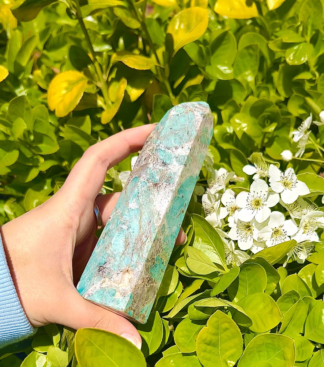 Amazonite tower.
.
.
.
#amazonite #crystaltower #healing #energy #stoneofhope #metaphysicalshop #metaphyscialhealing #thoartchakra #heartchakra