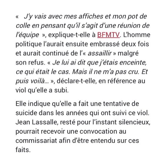 tomasiniavocats's tweet image. Tous les prédateurs doivent se tenir prêt à répondre de leurs actes, car ils seront tous débusqués.

✍️ @UnionArdennais 

#article #lunion #jeanlassalle #politique #enquete #predateur #agressionsexuelle #violence #violencesfaitesauxfemmes #femmes #victimes #justice #avocate