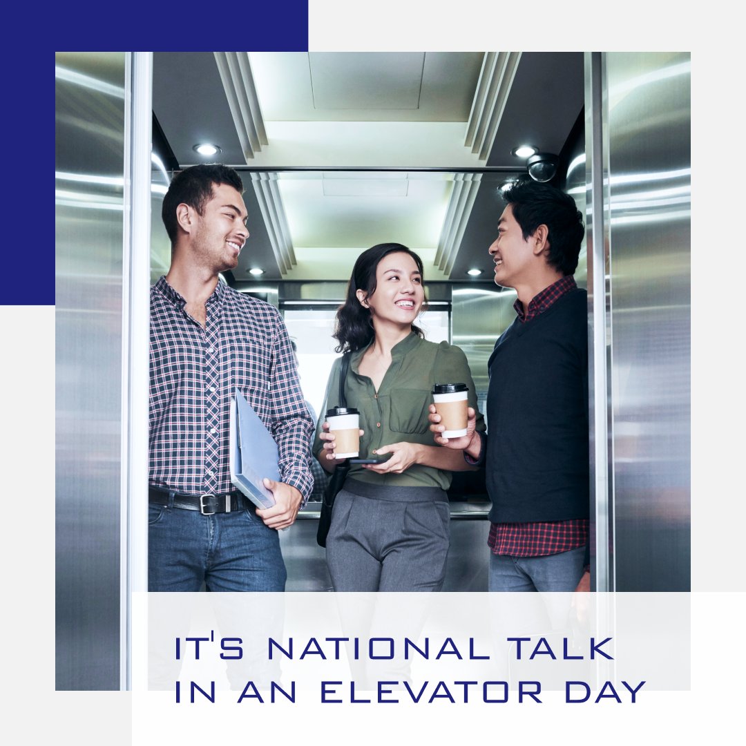 kelevatorcabs's tweet photo. Guess what?! 

It's National Talk in an Elevator Day 🗣️ 🛗

Celebrate by saying hello to a fellow elevator rider! https://t.co/DvLOEScI8N