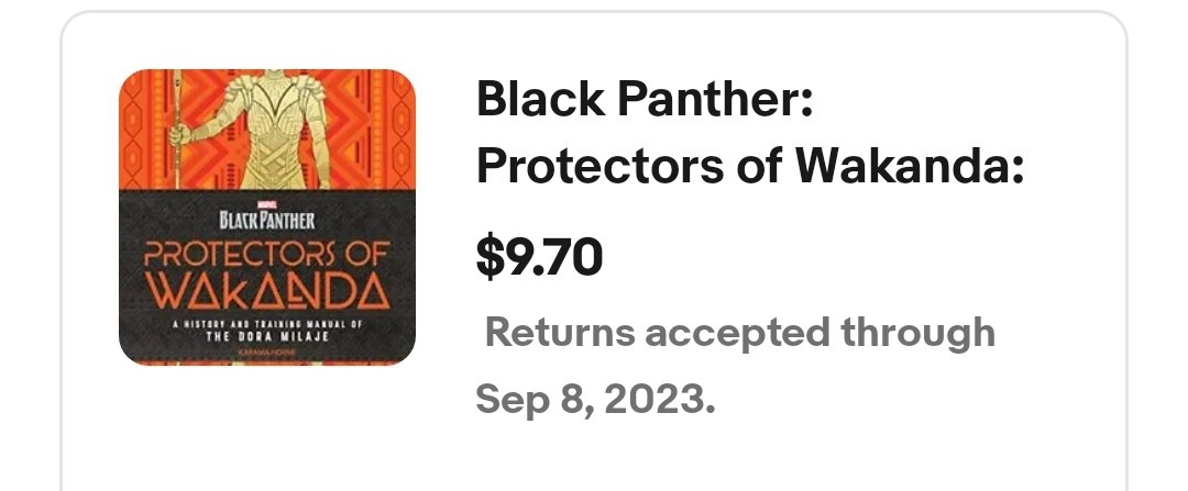 TheoButler04's tweet photo. So ummm I ordered thus. Y? Well because I shld hv it. And. And supposedly this is where we 1st find out #MamadouFall & #Nehanda R mbrs of the #JabariTribe. Shld B here by Monday. #RecastTChalla https://t.co/n3bLimsUpg