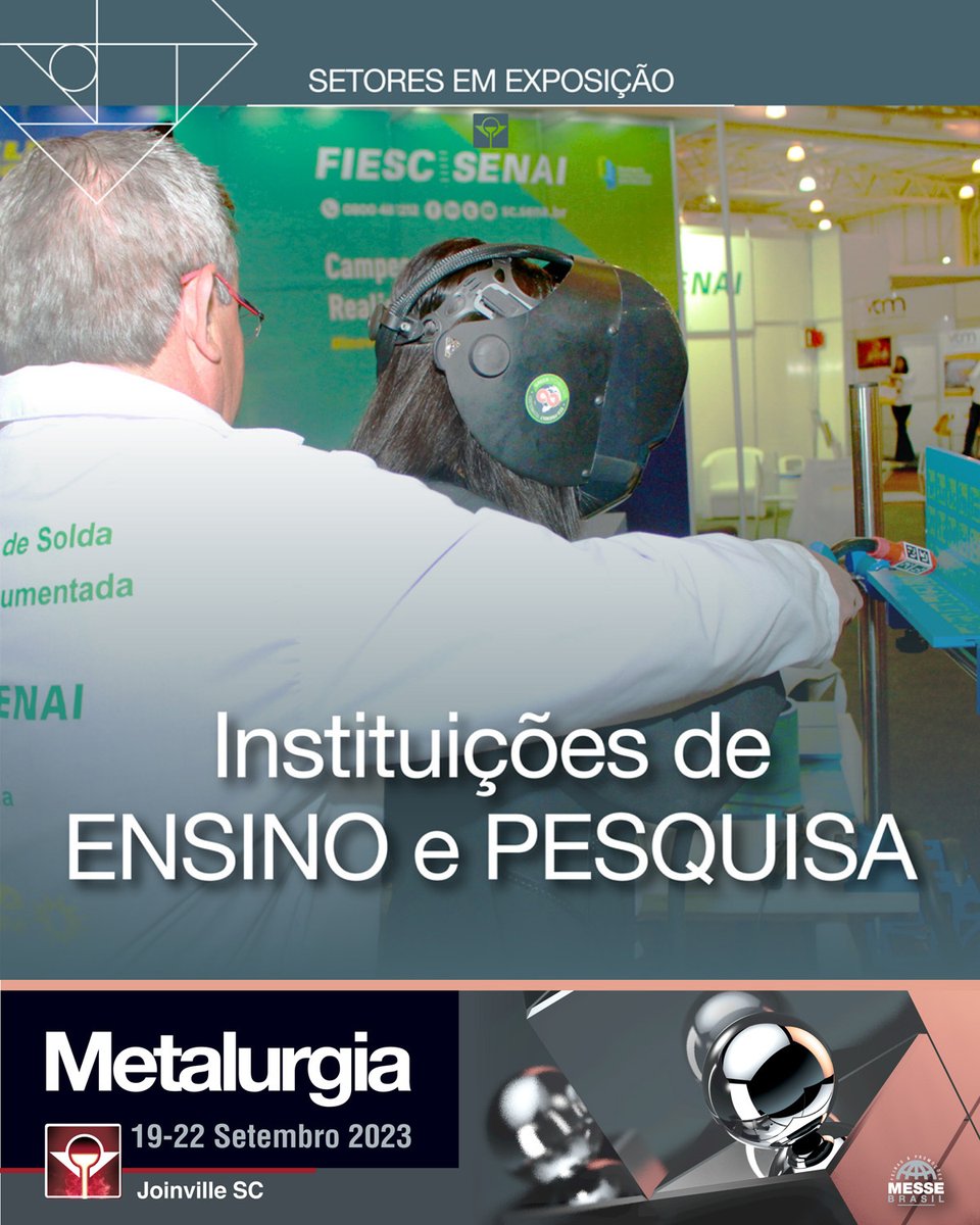 MesseBrasil's tweet photo. A Metalurgia sempre atribuiu grande importância às instituições de ensino e pesquisa, estabelecendo parcerias e envolvendo o meio acadêmico no evento. Universidades e cursos profissionalizantes já fizeram parte dos expositores da Metalurgia e nesta edição não será diferente. https://t.co/KruWPdzbSl