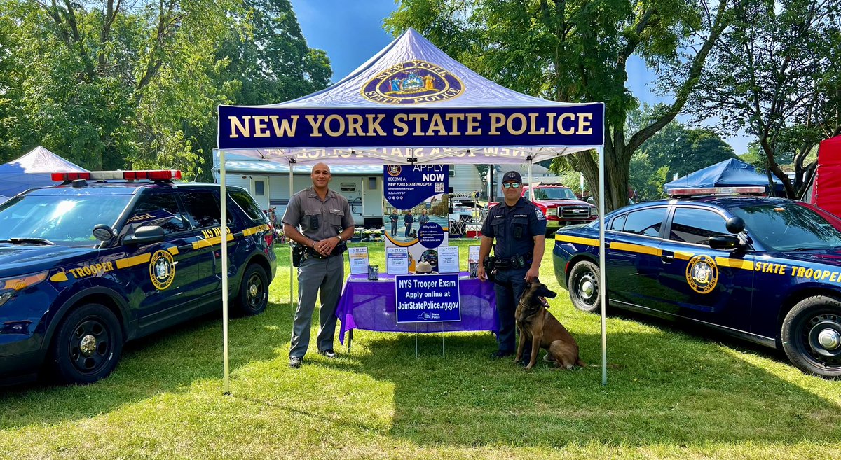 The Troop D recruitment team will be at Breitbeck Park for the Oswego Harbor Festival. 
Stop down and speak with our team regarding a career with the New York State Police and how you can APPLY NOW!!! 

joinstatepolice.ny.gov