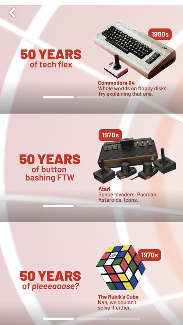 80sNostalgia's tweet photo. Sorry, but the latest Argos advert on Facebook is ace!
Things to slide, 80s stuff to look at…
#Atari2600
#Keypers
#Commodore64
#RubiksCube
If only the App updates were as good as they used to be a couple of years ago… https://t.co/Iu1VhoBDTt