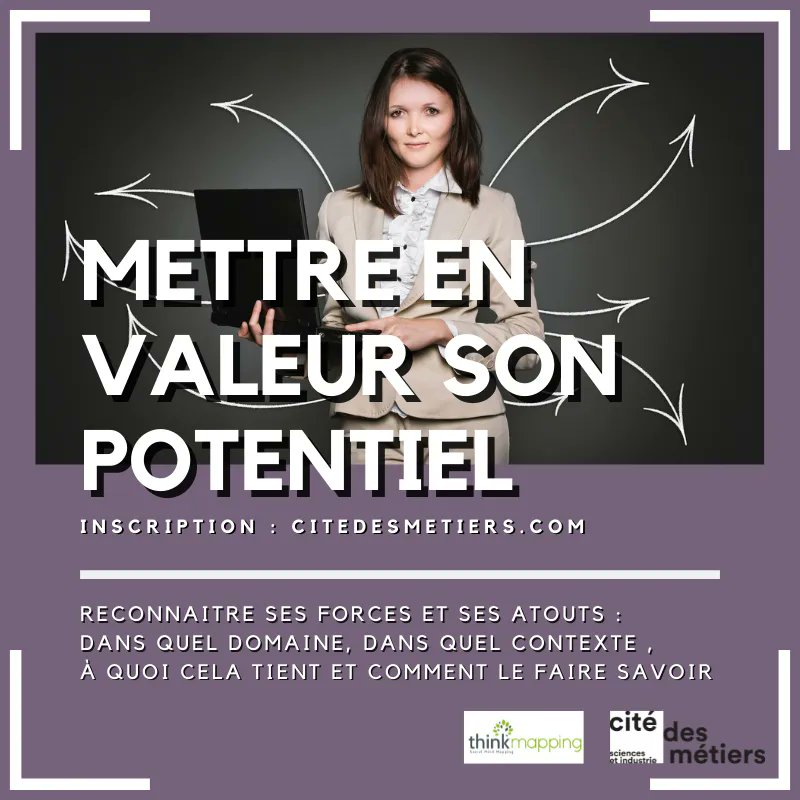 CDMParis19's tweet photo. ❓ Saviez-vous que vous pouviez valoriser votre potentiel grâce aux cartes mentales 🗺️  ? 
👉 Participez à cet atelier pour identifier vos atouts et repérer vos points faibles !
📆 Mercredis 9 et 23 août de 10h à 13h, sur place et à distance
Inscription contact@thinkmapping.com https://t.co/4UiaVBpHfM