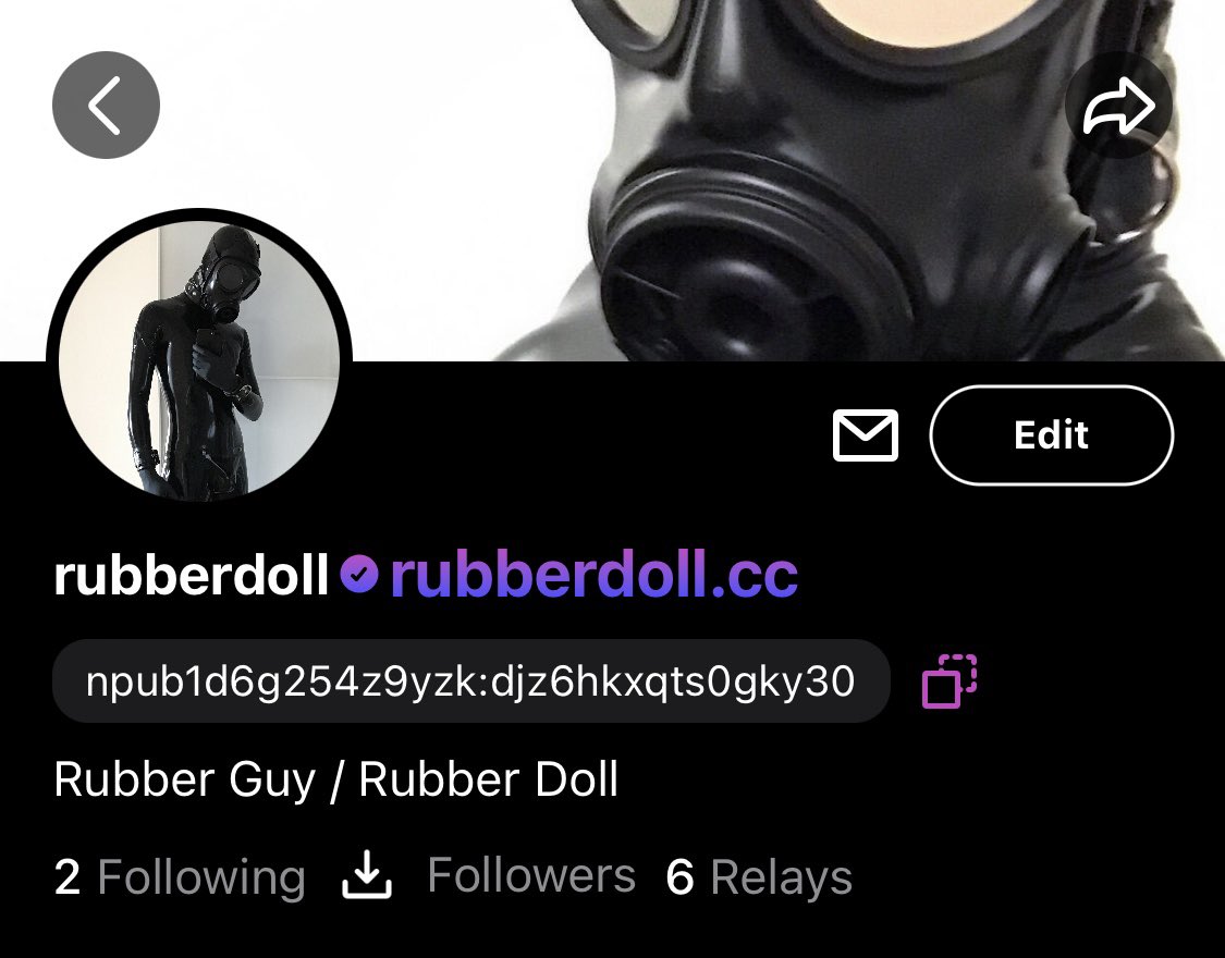 I’m on #nostr now too

NIP-05: rubberdoll@rubberdoll.cc

Public key: npub1d6g254z9yzksmey3ecf5j6mrgecu2j2xzwra5ax47adjz6hkxqts0gky30