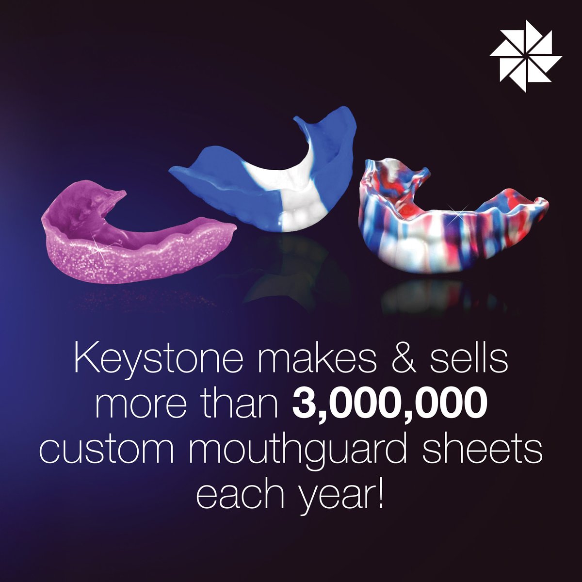 Keystone makes and sells more than 3,000,000 custom mouthguard sheets each year!​ Learn more about our products today at keyprint.keystoneindustries.com!

#DentalTips #DentalCare #MouthGuard
