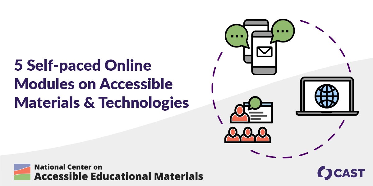 Happy #DisabilityPrideMonth! 🎉 Explore this FREE #OnlineLearning Series on Accessible Materials & Technologies from the National AEM Center at CAST, and join us in creating a more inclusive and accessible world: ow.ly/TAtj50PlJ8s #disability #accessibility #a11y #AEM4all