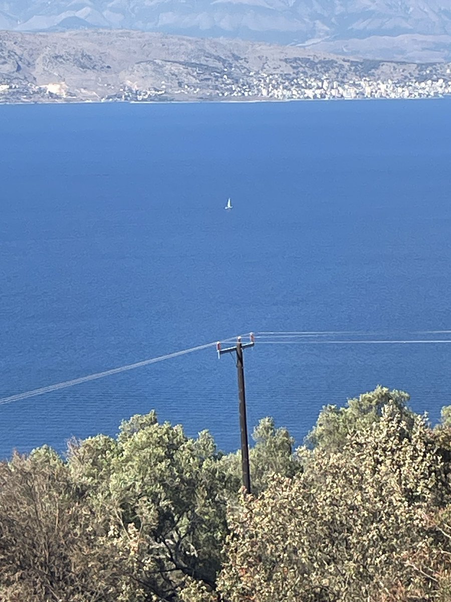 We have a new pylon and the electric is back! Moving back up the mountain tomorrow! 🇬🇷