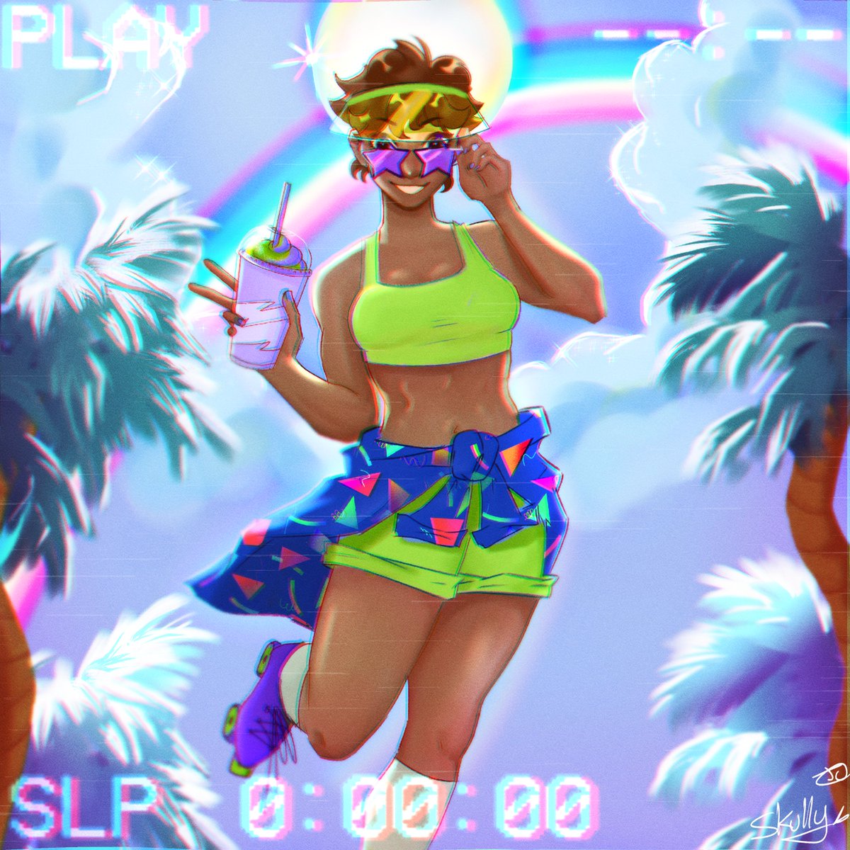 Skullyboness's tweet photo. I used to love cooling off in the summer and watching my old vhs tapes! She definitely reminds me of the 80s girls I always thought were so cool in the old cartoons!
App: CSP ex
#cspcontest36 https://t.co/ryfHA4Oz2H