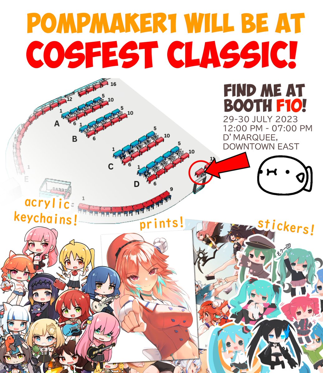 I'm gonna be at a convention tomorrow! (and sunday)
SG peeps come find me for cool merch!!

#cosfest2023 #cosfestclassic 