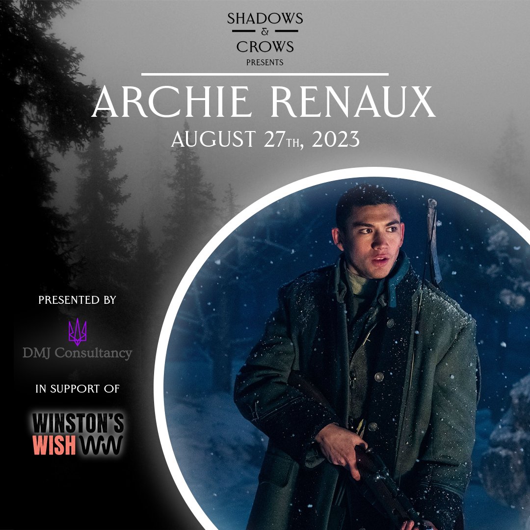 DMJConsult23's tweet photo. Tickets for @archierenaux's activites for #ShadowsAndCrowsOnline2 are now on sale!
Only limited availability, so get yours here: https://t.co/PV6CuL4iiR
#ArchieRenaux #ShadowAndBone #SixOfCrows #Grishaverse #MalyenOretsev #TheTracker #Charity #Fundraising https://t.co/pQMMirSkg9