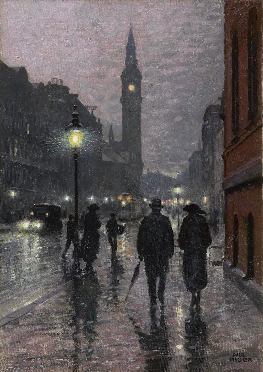 Paul Gustave Fischer (1860 1934 ) Evening, Copenhagen