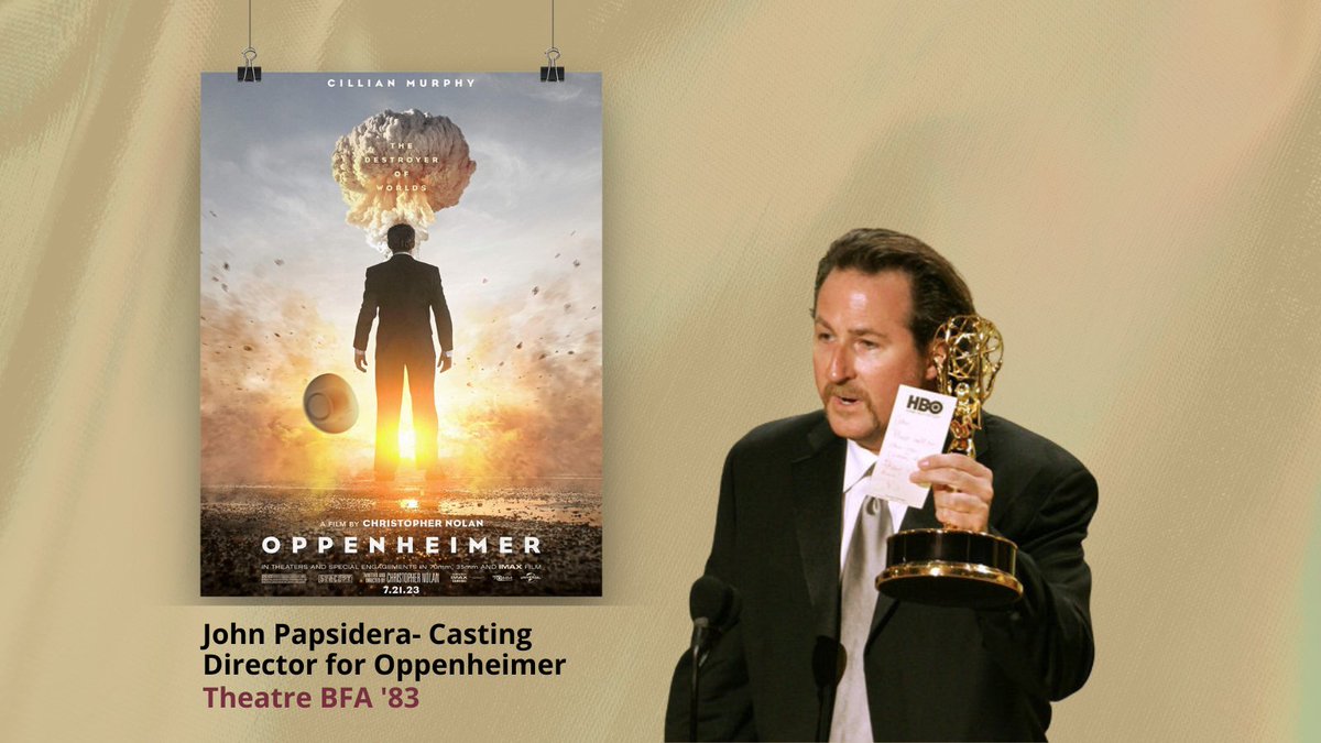 Florida State University College of Fine Arts (@cfafsu) on Twitter photo FSU Theatre alum John Papsidera has worked as a casting director for some of the biggest films in recent history, including Christopher Nolan’s latest film “Oppenheimer.”  
To learn more about Papsidera’s work on Oppenheimer, visit fla.st/HISWJS1R. 
📸: FilmMagic FSU Theatre alum John Papsidera has worked as a casting director for some of the biggest films in recent history, including Christopher Nolan’s latest film “Oppenheimer.”  
To learn more about Papsidera’s work on Oppenheimer, visit fla.st/HISWJS1R. 
📸: FilmMagic