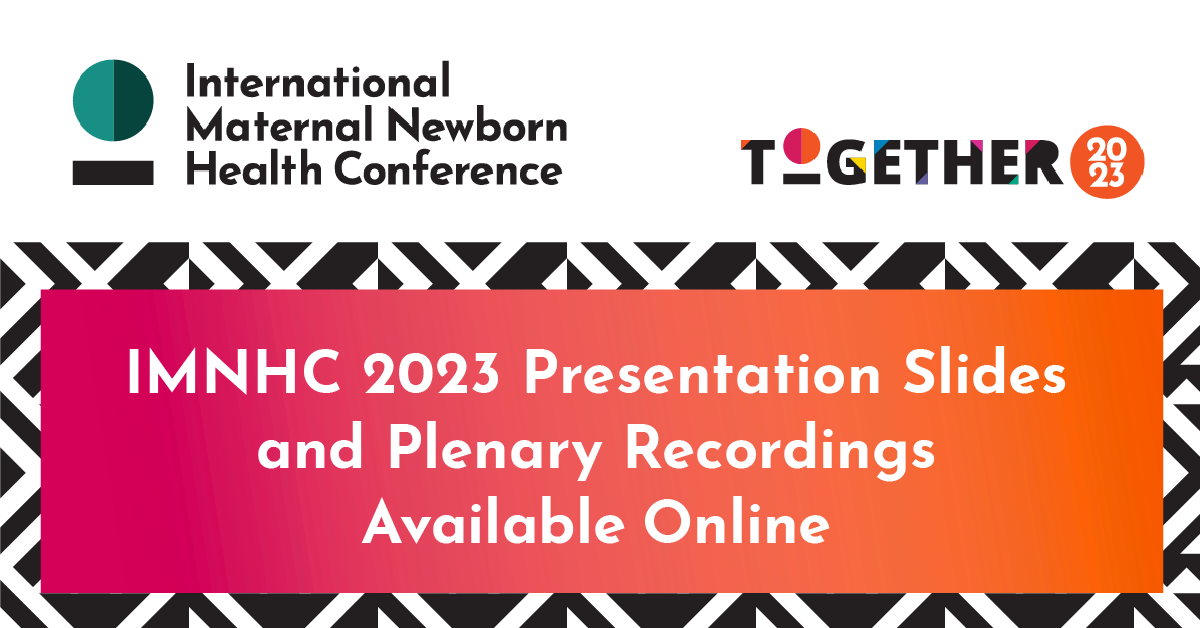 alignmnh's tweet photo. You can access the #IMNHC2023 presentation slides and plenary session recordings here: https://t.co/aSmWWkTS6y
#MaternalHealth #NewbornHealth #AligningTogether https://t.co/P81Nds1iK2