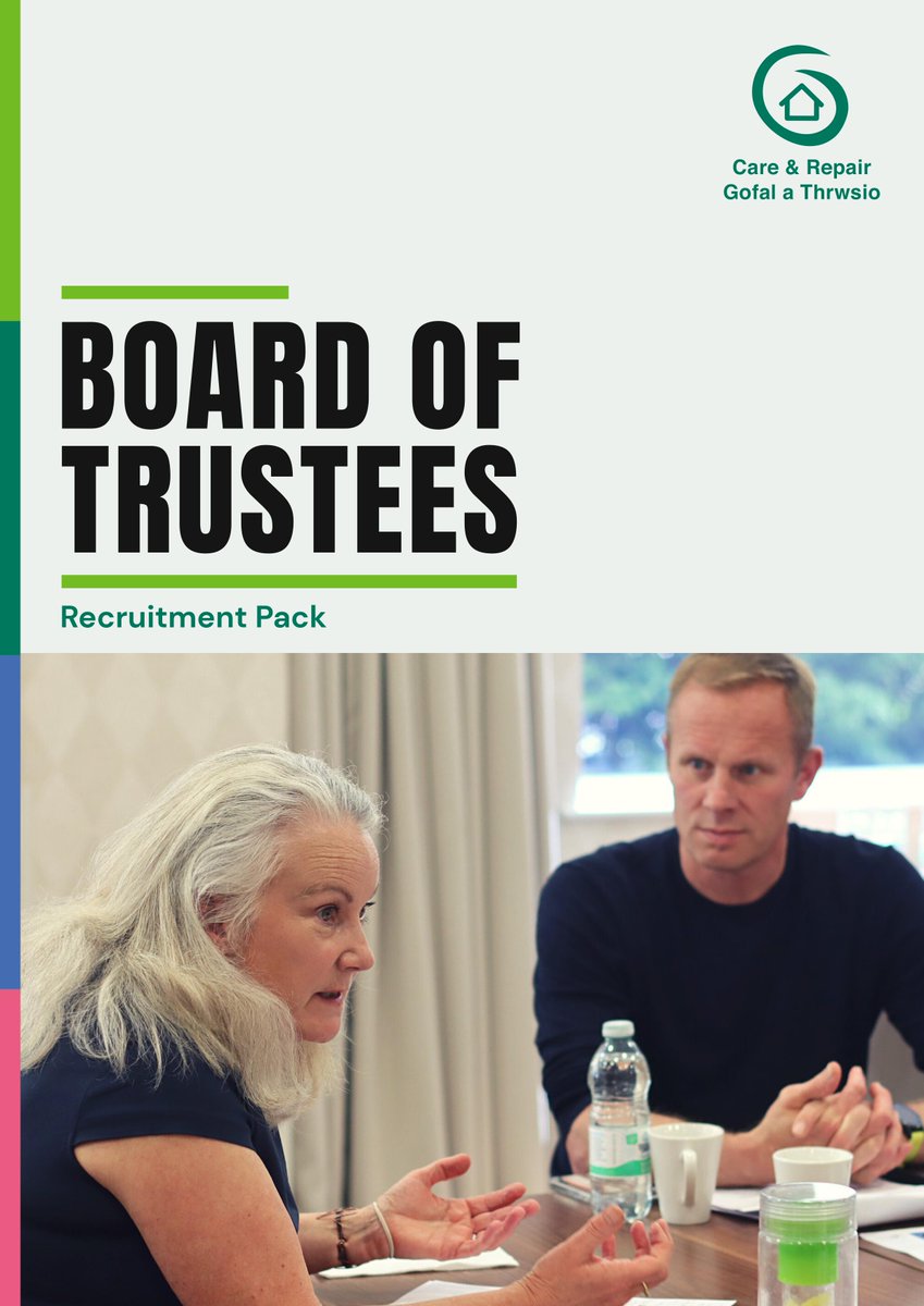 CRCymru's tweet image. 📢 We have three trustee #vacancies!
Do you want to make a difference, influencing better housing and health for older people in Wales? 
We welcome applications from under-represented groups that reflect the diversity of local communities across Wales. careandrepair.org.uk/vacancies/trus…