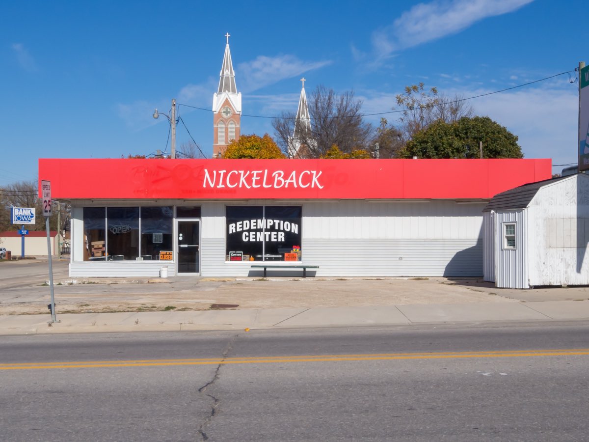 ruralindexing's tweet photo. Nickelback Redemption Center
Independence, IA https://t.co/fbmx6ptDff