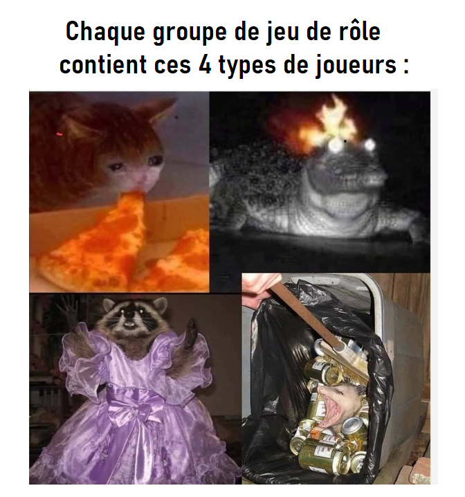 Je corresponds donc au raccoon chaotique à froufrous ! 🤣
... bon ok, c'est valide... 😝
#JDR #jeuderole #roliste #DnDcharacter