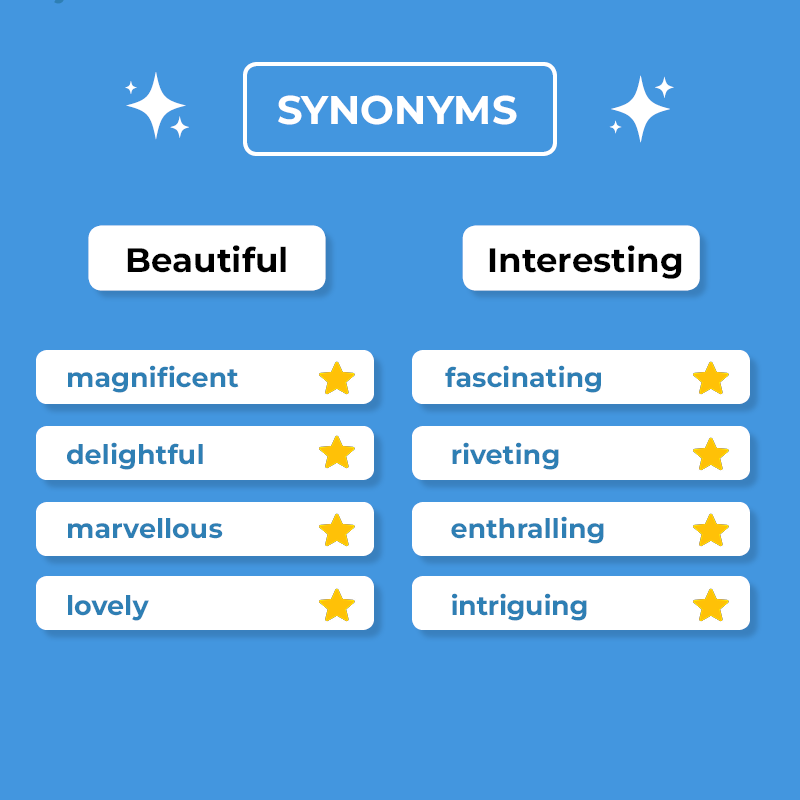 Chaud devant ! Voici de nouveaux mots que vous pourrez utiliser pour décrire Buckingham Palace ou complimenter les talents narratifs de votre guide ! 😉 
Découvrez des nouveaux termes à utiliser lors de vos voyages avec #ReversoSynonyms!
➡️ bit.ly/3rJEDtn