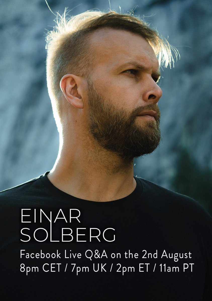 On august 2nd I’m doing a live Q&A on my fb page! The only thing you need to do to join in is to follow me on Facebook! Follow the link to do so. 🤩😂 facebook.com/einarsolbergof…