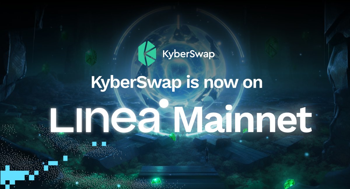 KyberNetwork's tweet photo. 1/ The moment we’ve all been waiting for…

Thrilled to announce that #KyberSwap Aggregator is now live on Linea Mainnet! 🎉

Swap seamlessly while enjoying superior rates and reduced slippage 😎

And our journey doesn't stop here...

Roadmap for @LineaBuild ⬇️ https://t.co/ePSfLOkj7j