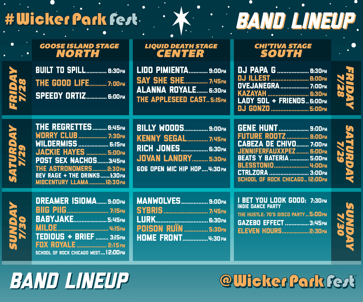 TONIGHT! #wickerparkfest July 28-30