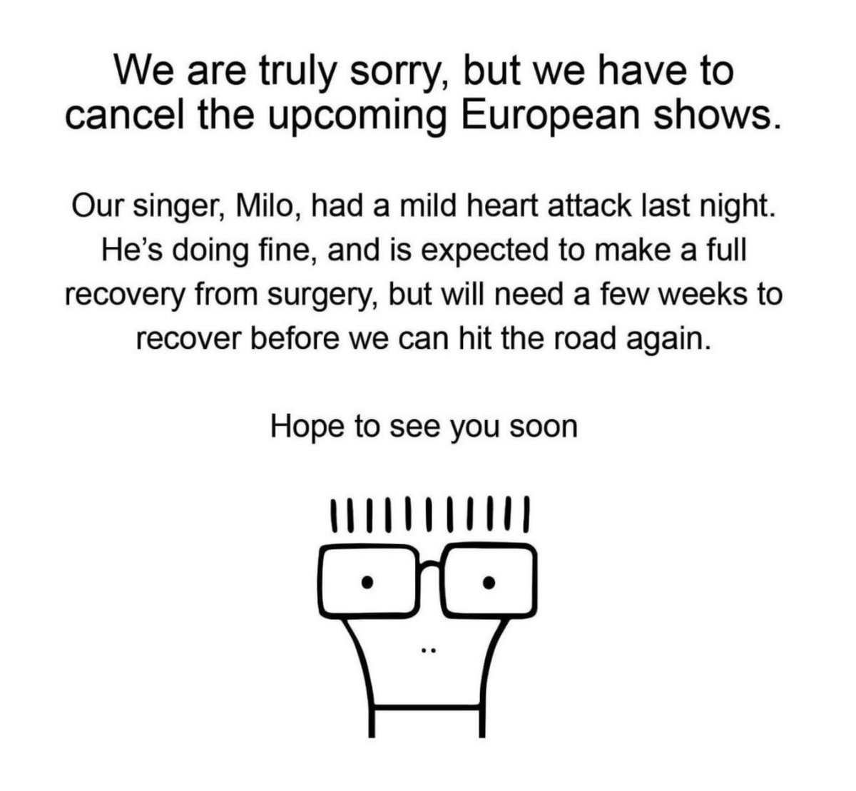 TheGnudz's tweet image. My heart and my hopes for a speedy &amp;amp; pain free recovery go out to Milo and the @descendents today. They are one of the best bands of all time and I trust they will be back at it again very soon. Rest up &amp;amp; heal quickly! 🙏 🙏 🙏