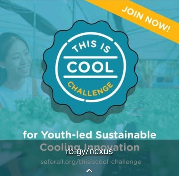A_Bridgette_'s tweet image. 🚨ThisIsCool Challenge🚨

The ThisIsCool Challenge by @SEforALLorg  is now open for submissions.

You stand the chance to win up to USD 10,000 in cash prizes. 

Apply at rb.gy/ncxus

Deadline: September 15, 2013

#ThisIsCool #InnovationChallenge #CoolingSolutions #gh