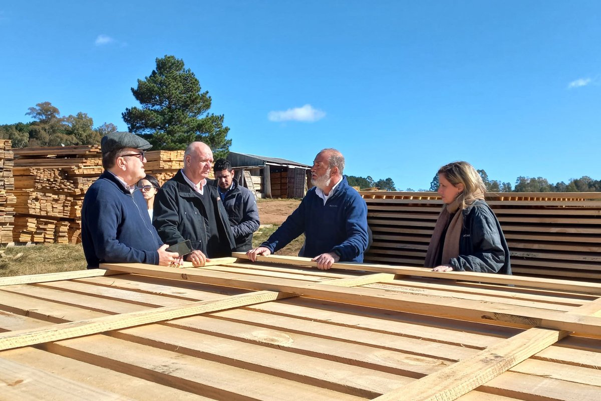 MIEM_Uruguay's tweet photo. En el marco de las recorridas que viene realizando el Centro Tecnológico Forestal Maderero, que preside el subsecretario @walterverri, se visitaron instituciones y emprendimientos vinculados a ese sector productivo en Rivera, como las empresas Fymnsa, Urufor, Nortimber y Morgavi. https://t.co/fq3cMij3W6