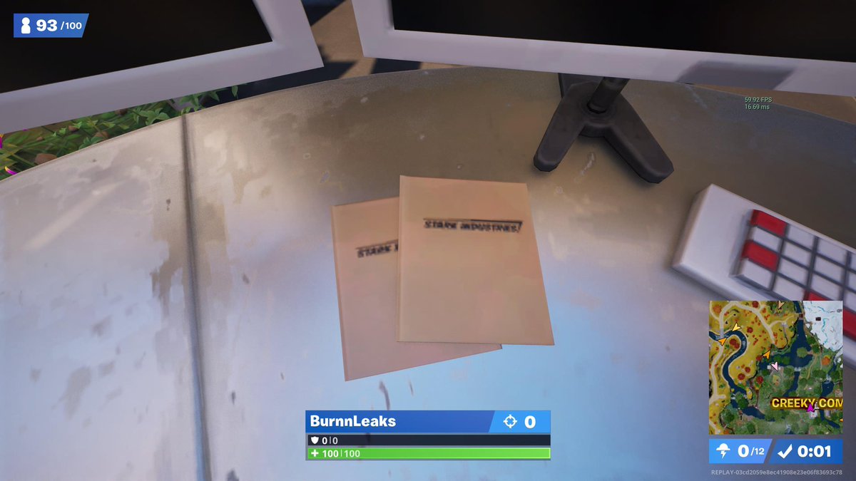 BurnnLeaks's tweet image. Fortnite x Marvel 

Just outside of Creeky Compound in one of the buildings there are some ‘Stark Industries’ files.

We all know what happened last time 👀 

#FortniteLeaks #FortniteWILDS