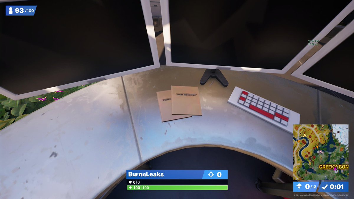 BurnnLeaks's tweet image. Fortnite x Marvel 

Just outside of Creeky Compound in one of the buildings there are some ‘Stark Industries’ files.

We all know what happened last time 👀 

#FortniteLeaks #FortniteWILDS