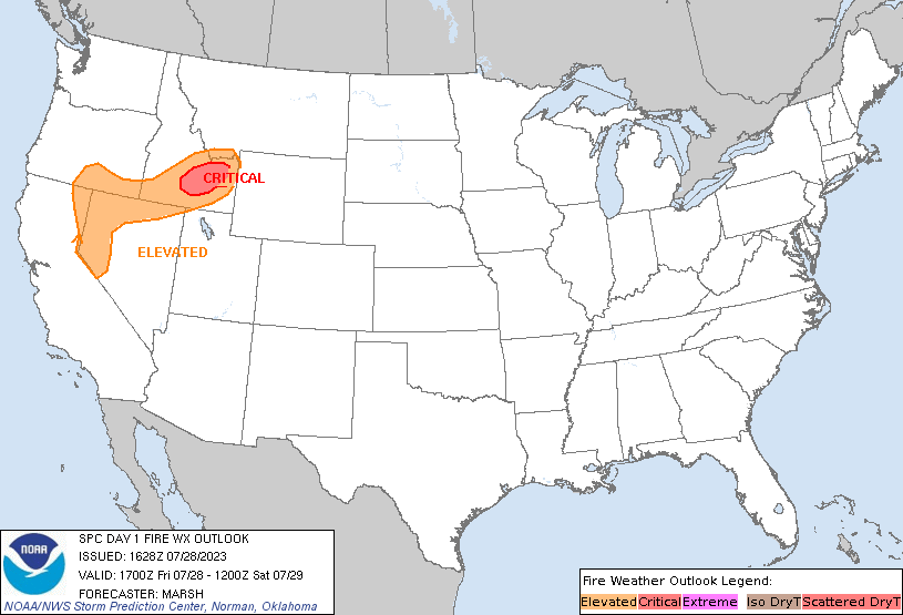 NWSSPC's tweet photo. 11:29am CDT #SPC Day1 #FireWX Critical: the snake river plain https://t.co/Sz3kci5V5F https://t.co/vXjFp3JoRH