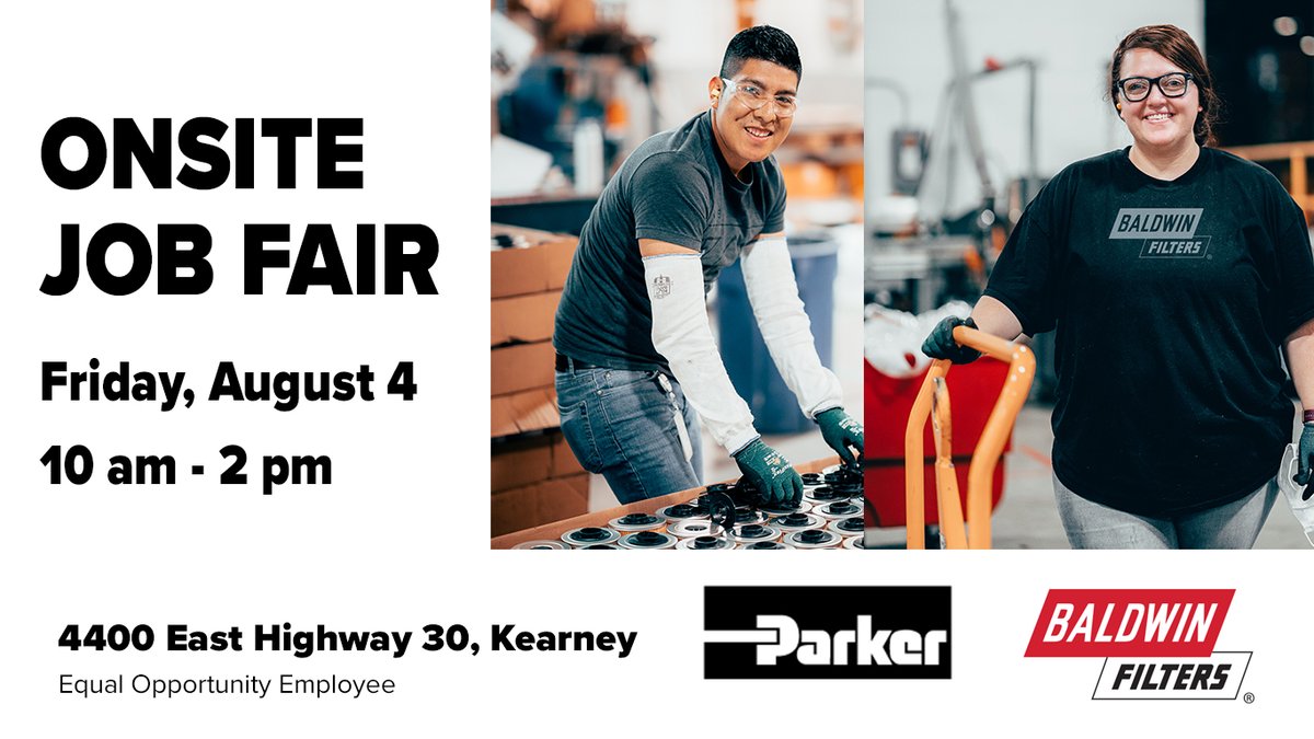 Do you, or someone you know, want to be a part of a successful team? Great People, Great Benefits, Great Profit Sharing, Affordable Onsite Medical Clinic & more. Stop by our Job Fair at our Kearney, NE facility. We would love to see you. Learn More: prker.co/3OaMnuV