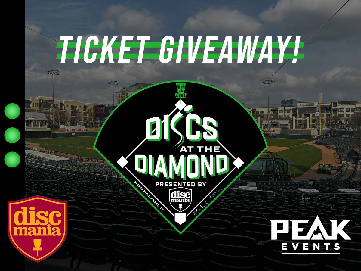PeakDotEvents's tweet photo. 🚨Feeling a round of disc golf in August?🚨 

Fill out the form below to potentially win a Discs at the Diamond Entry Pass that includes:

-Round of disc golf🥏
-@RidersBaseball ticket (Sept 2)⚾
-@DiscmaniaDiscs Disc &amp; marker for the course🤩

Enter here: https://t.co/zb5yJC4day https://t.co/MHhWRuAh98