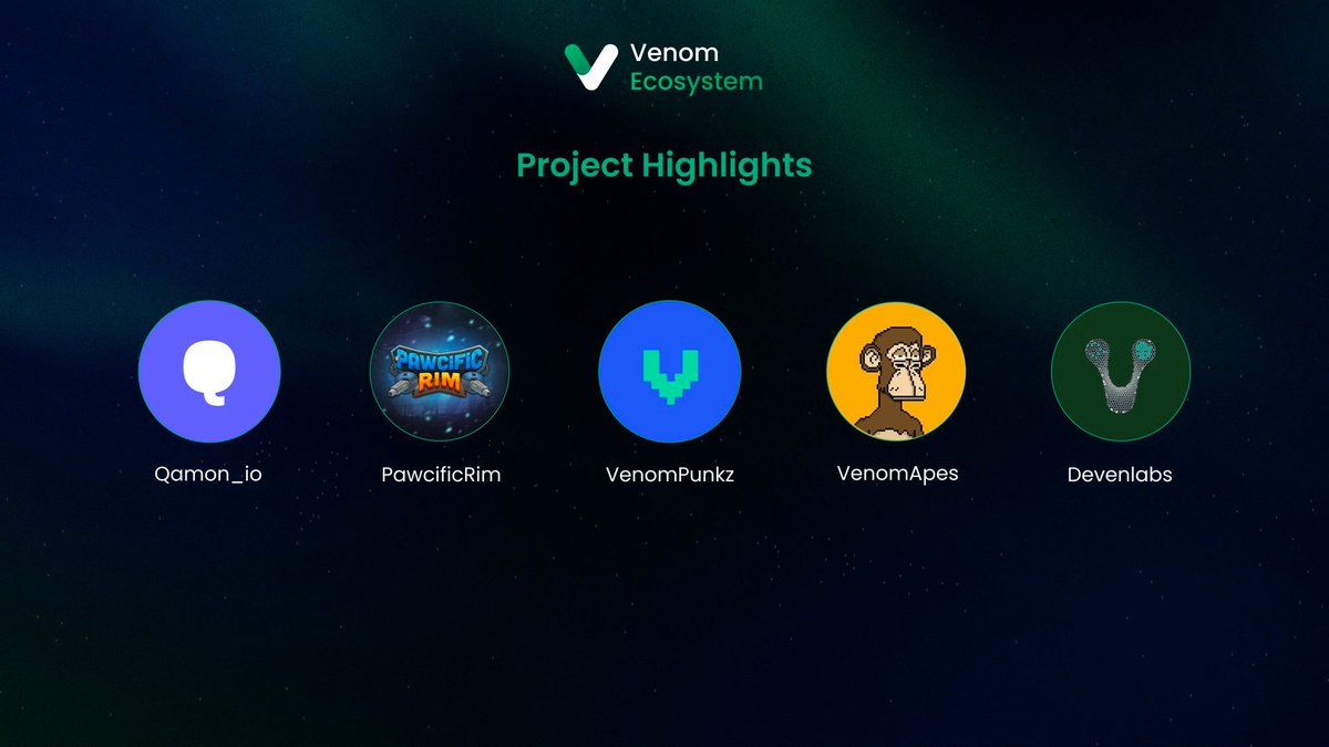 1/6
Another week another #projecthighlight. We have selected 5 projects who grasped our attention this week and will shine some light on them 🔦

We’ll start with this weeks new dApp on the #VenomTestnet @qamon_io 📧