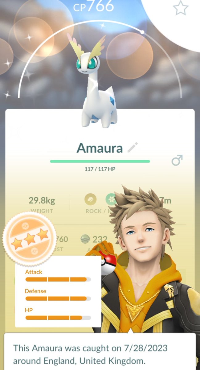 Yoooo...Thank you friend from the UK ..shiny Amaura in the bag ✨✨