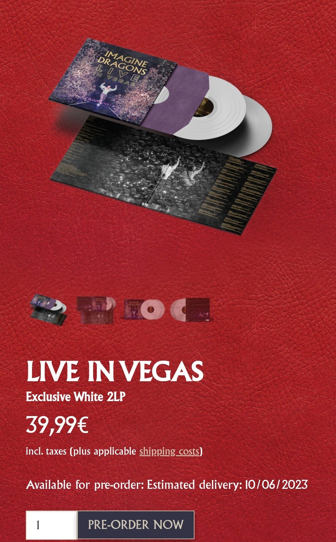 Imagine Dragons Netherlands on X: NEWS  Imagine Dragons Live in Vegas  will be released on Vinyl  / X