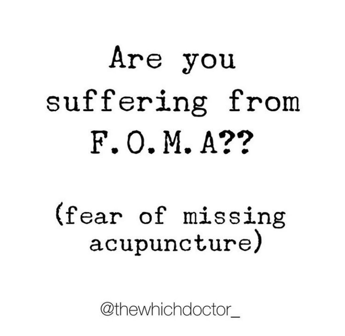 We understand! It’s a real thing to miss out on acupuncture, but we are here to help!  😅 Don’t miss out. #orlandoacupuncture #acupunctureworks #dontmissout #acupunctureclinic #acupuncturevibes #acupuncture #nostress
