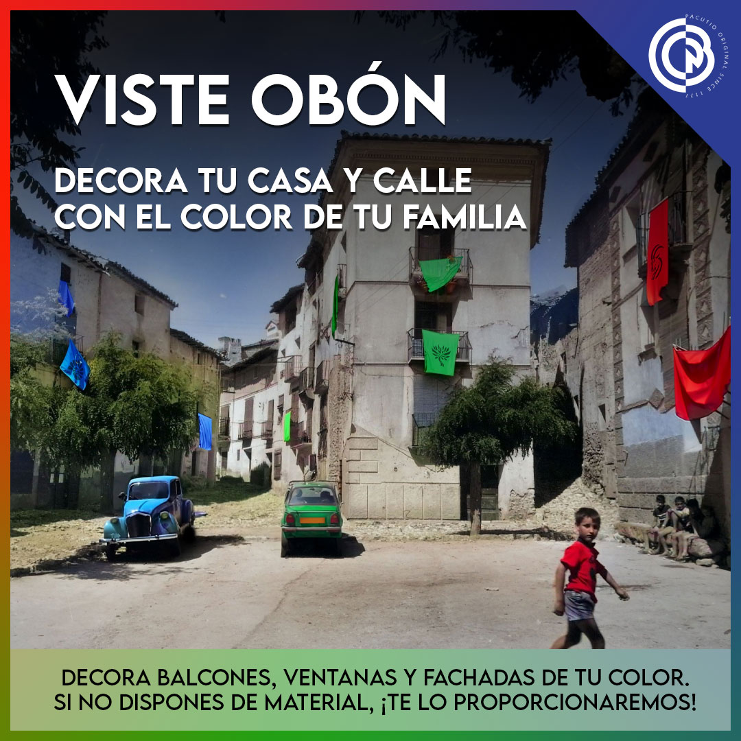 obonenfiestas's tweet photo. ¡Queremos ver todo el pueblo como no lo hemos visto antes! Decora tus ventanas, tus balcones y tu calle con el color de tu familia 🔵🟢🔴

Si no tienes nada de ese color no te preocupes, búscanos y te proporcionaremos adornos para que engalanes tu casa 🏠 https://t.co/lDUqktKNtY