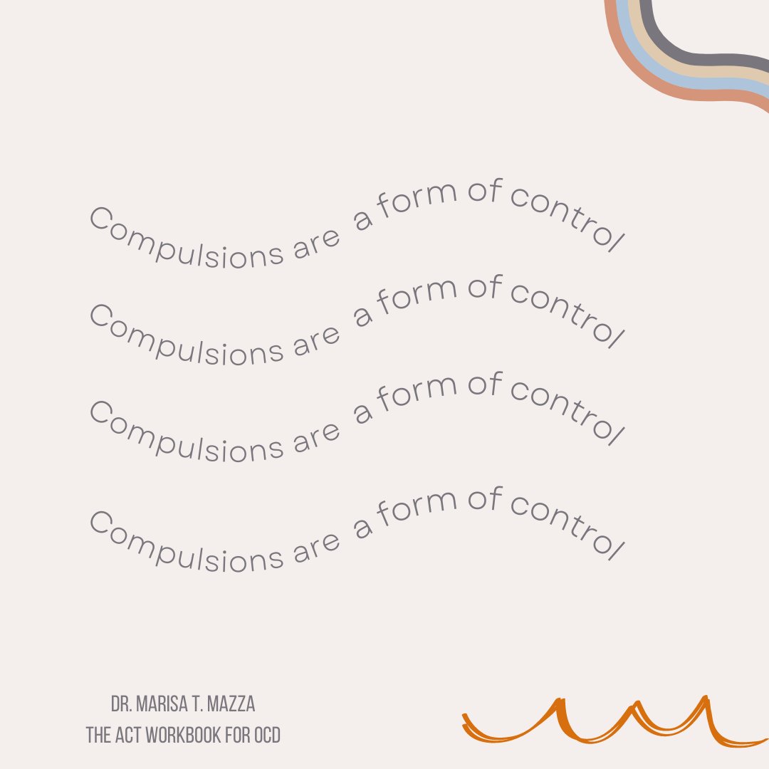 MarisaTMazza's tweet image. Compulsions work in the short run, in that they usually reduce or at least neutralize anxiety.
However, in the long run, the unwillingness to experience what shows up gets in the way of people accepting themselves and learning that they are truly capable. 
#OCDhelp #OCDrecovery