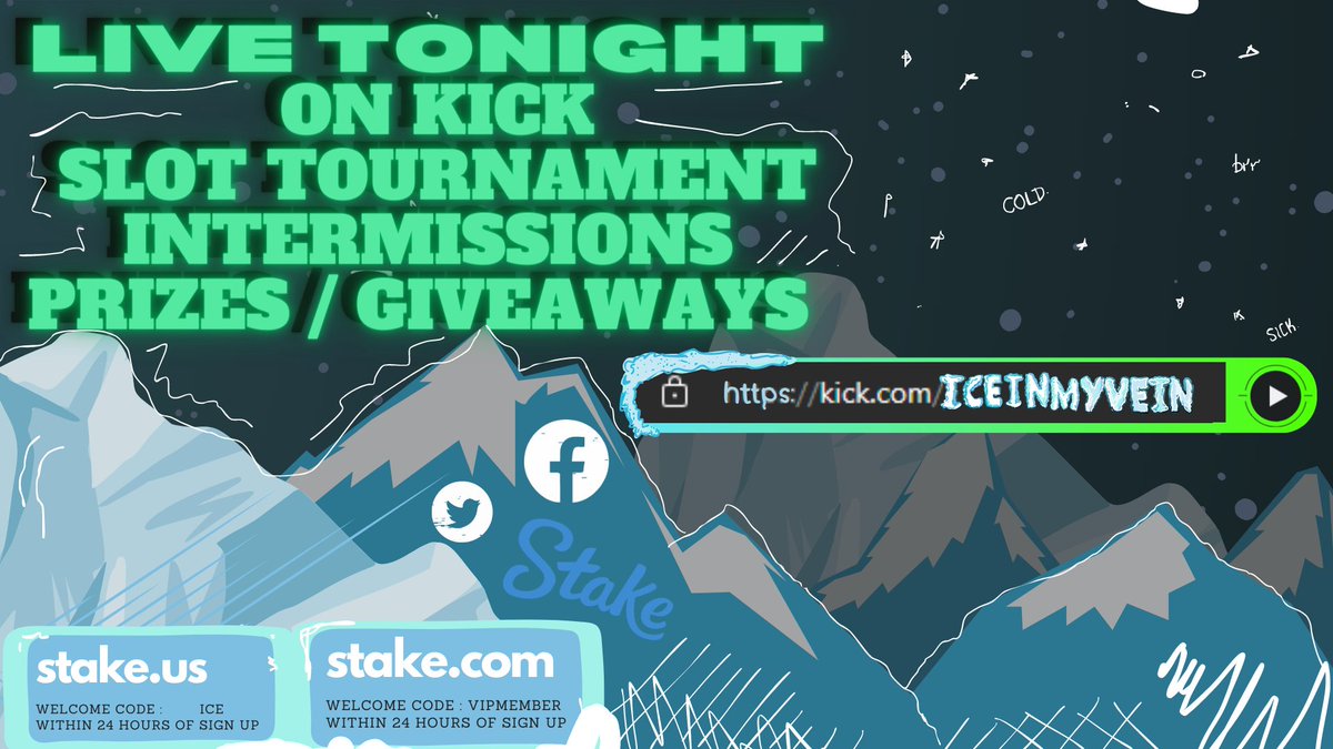 Live TONIGHT 9PM EST on kick.com/iceinmyvein with a bunch of events. 🤑Come hang out at the most energetic stream on KICK!