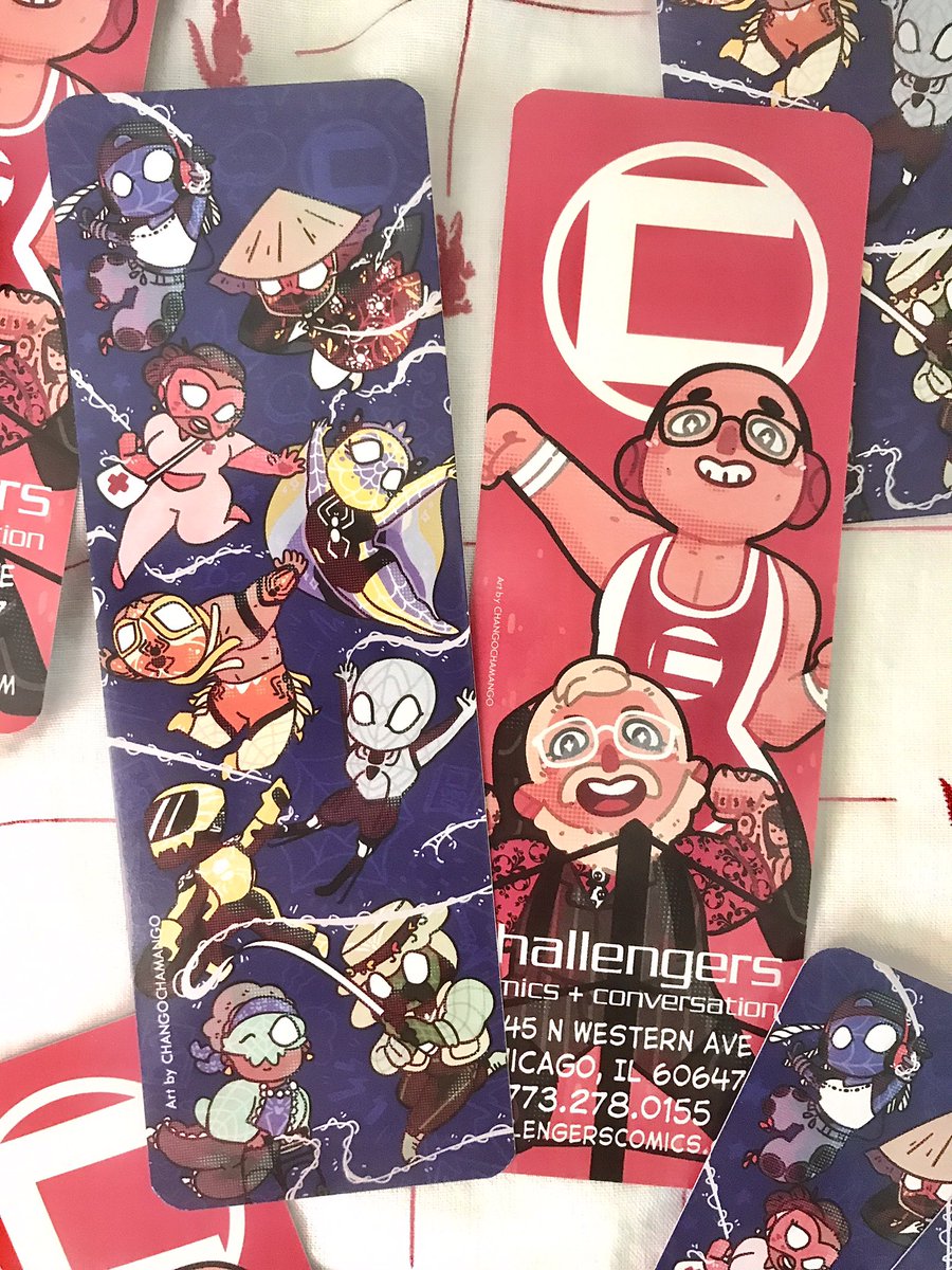 Thanks so much <a href="/Challengers/">Challengers Comics + Conversation</a> for letting me design this spidey/wrestling inspired bookmark! This was so ridiculously fun to design!