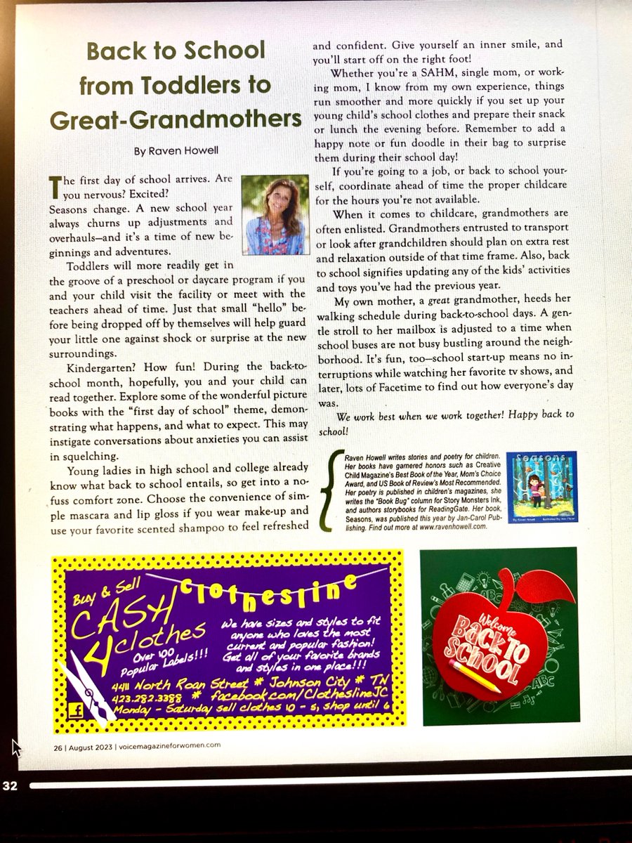 atpearthkeeper's tweet photo. https://t.co/zjUS0hkc5S
My article, "Back to School for Toddlers to Great-Grandmothers" is published in the new issue of Voice magazine!
#magazinearticle #thevoicemagazine #backtoschool #forparents #singlemoms #mothers #momslife #readers #workingmoms #backtoschool2023 https://t.co/y5ZPLaGMQM