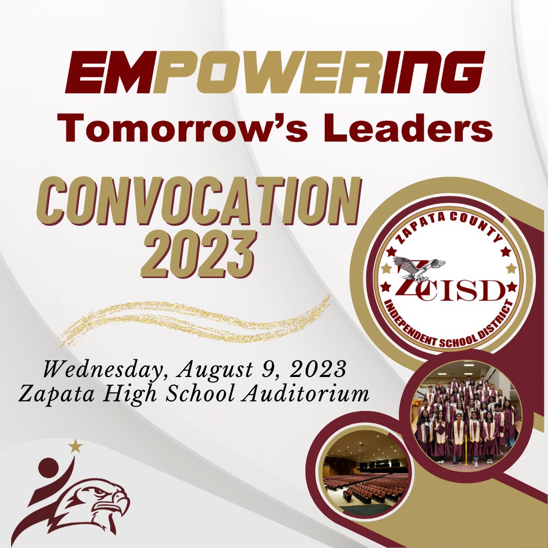 Hey ZCISD employees, get ready to Empower Tomorrow's Leaders at Convocation on August 9th! ✨ We'll see you there! #ZCISD #empowertomorow'sleaders #tomorrowstartstoday