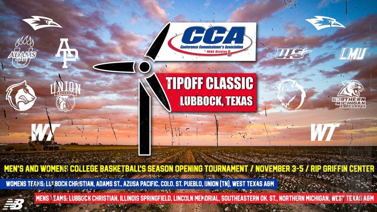LCUCHAPS's tweet photo. 🏀 - @LCU_ChapsMBball and @LCUWomensBball are opening the 2023-24 season by hosting the 2023 D2CCA Tipoff Classic, with 12 games inside Rip Griffin Center on Nov. 3-5...

💻 - EVENT WEBSITE ���️
https://t.co/GJfNFPYiu0

📰 - READ MORE ⬇️
https://t.co/xlPotGexId https://t.co/vAMrWNvEan