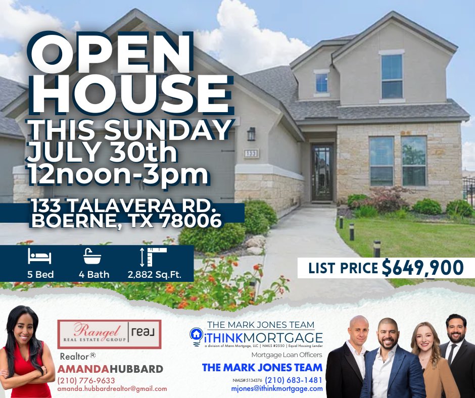 TheJCCarpenter's tweet photo. 🚨OPEN HOUSE THIS SUNDAY!🚨
Beautiful home in #Boerne, #Texas! Need to get pre-qualified? Click the link in my bio!
#iTHINKMORTGAGE #TMJT #Mortgage #HoneLoans #LenderLife #HomeOwnership #RealEstate #SanAntonio https://t.co/pDYdRXKXkU
