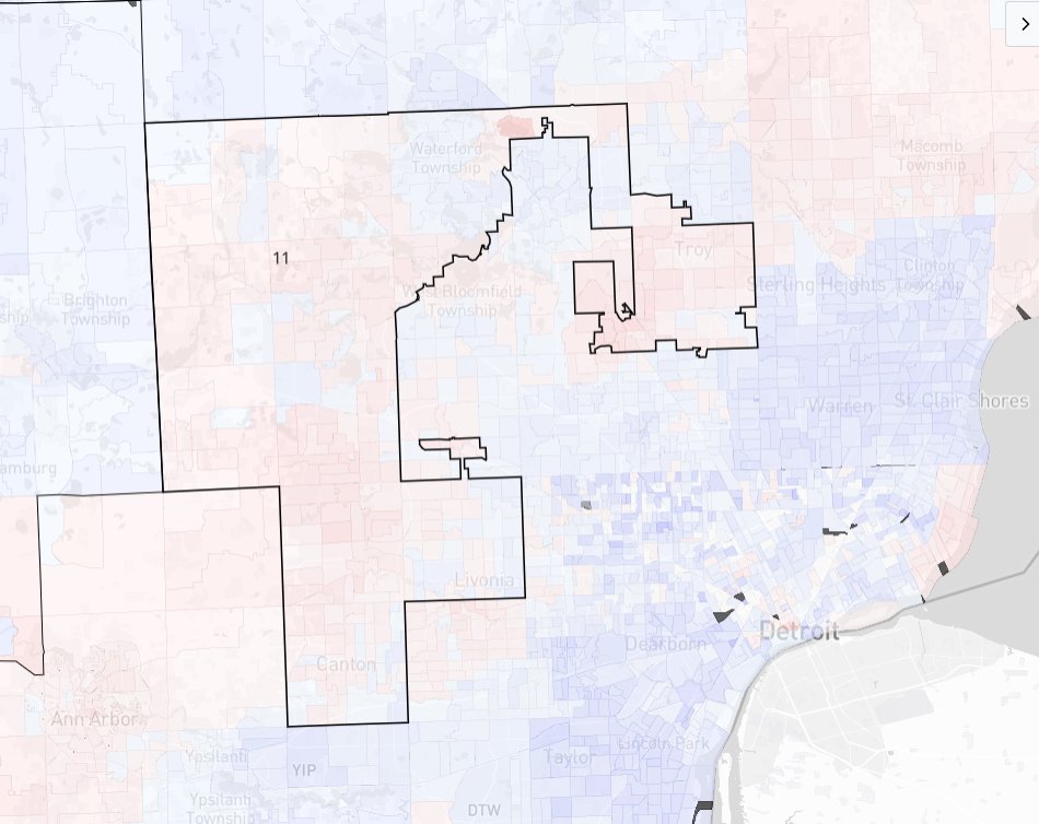 This 2020 president-2020 house swing map tells you a lot about what will happen if Haley Stevens dare to run statewide like what Umichvoter is dreaming about in his wet dream.