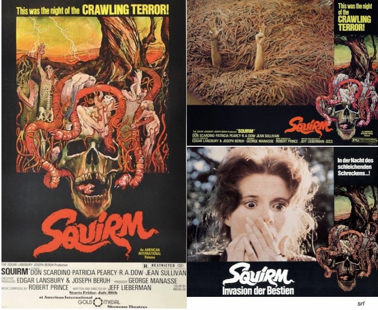 SaveRedlandLibr's tweet photo. 11:05pm TODAY on @TalkingPicsTV
The 1976 #Horror film๐ฅ โSquirmโ directed & written by #JeffLieberman
๐#DonScardino #PatriciaPearcy #RADow #JeanSullivan #PeterMacLean #FranHiggins https://t.co/RhrHh9TL9U
