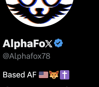 alphafox's tweet photo. I'm back with the blue check!! https://t.co/yfqdyM8Lbu